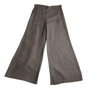 Anthropologie Edme & Esyllte Wide Leg Palazzo Linen Blend Pants XS Boho -Flawed